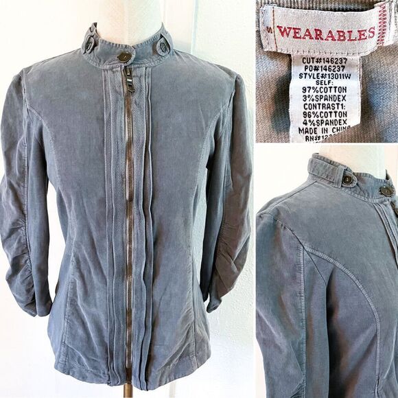 Wearables Fitted Corduroy zip Jacket - Picture 1 of 2